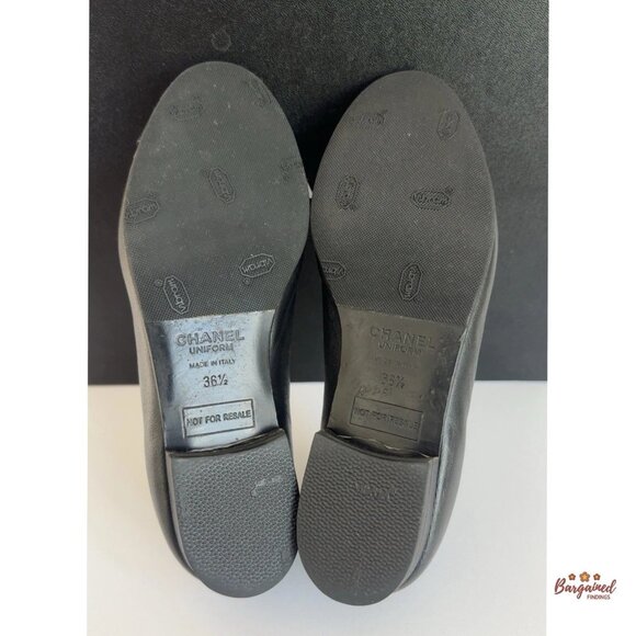Authentic CHANEL Uniform Leather Ballet Flats 36.5/6.5 - Picture 5 of 10